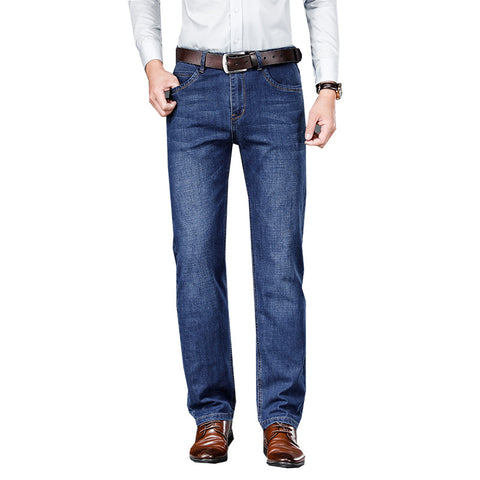 Loose Straight Business Washed Jeans